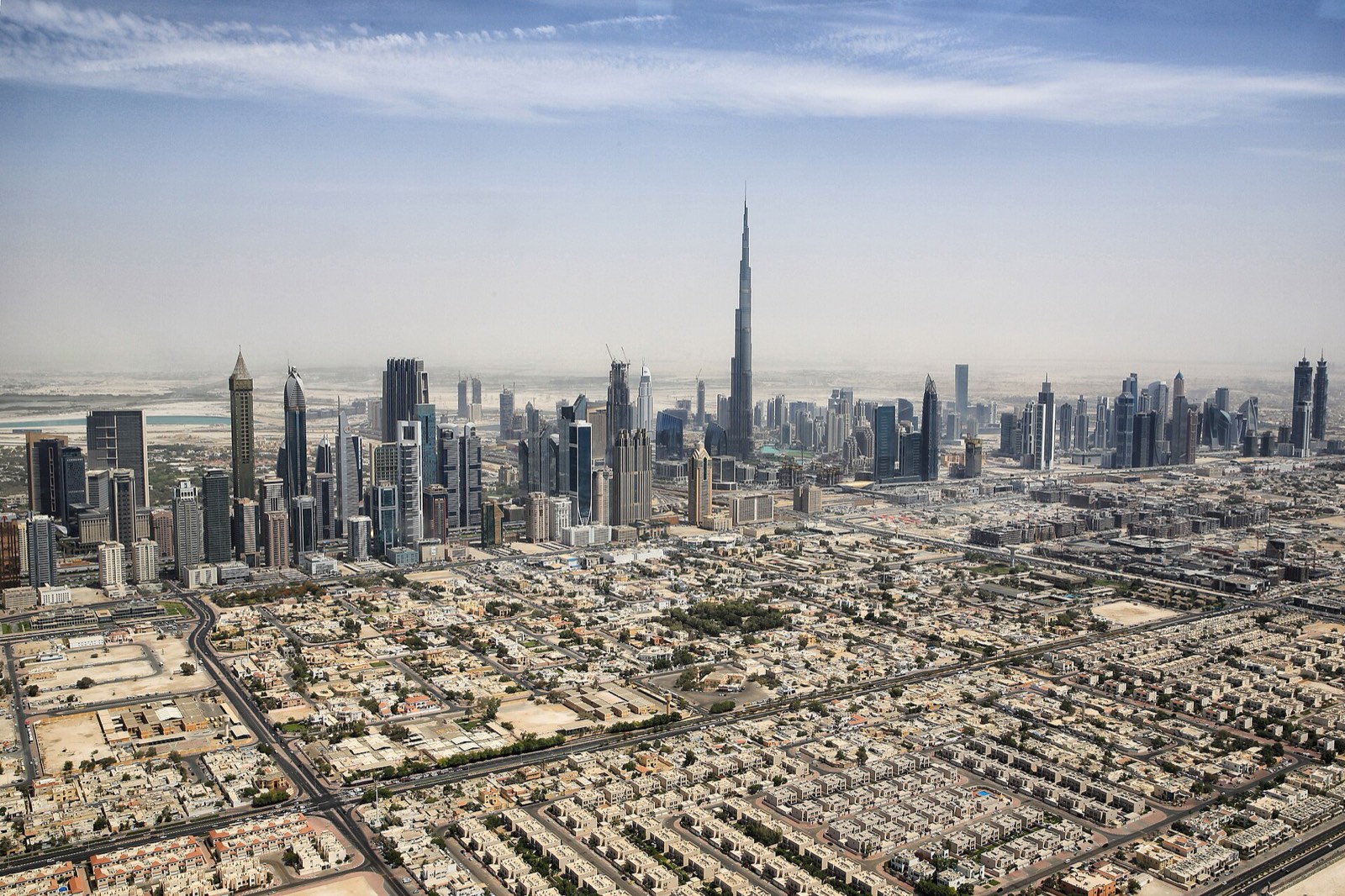 Dubai desert and skyline
