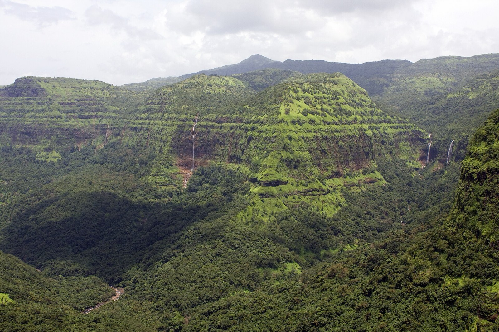 Winding ghat road through the hills